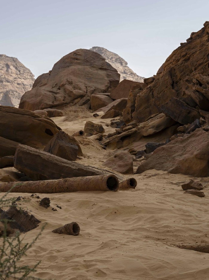 Tarek Atoui, The Water Song, 2026, vue d'installation, Desert X AlUla 2026, AlUla, Arabie Saoudite (2026). Photo : Lance Gerber.