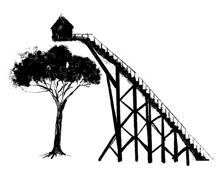 Stéphane Thidet, Cabanes, esquisse « Il n’est pas de nouveau monde », 2023. Courtesy de l’artiste et galerie Aline Vidal.