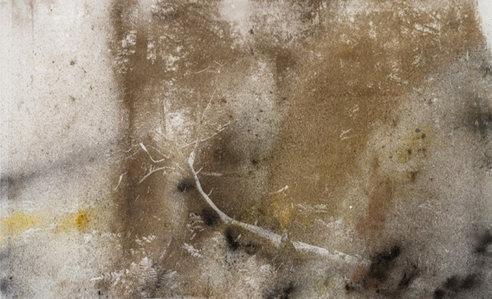 Lionel Sabatté, Sans titre, 2023 - Photographie révélée à la poussière sur toile, 195 x 360 cm © Margot Montigny